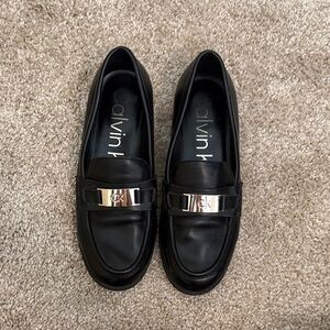 Calvin Klein Women's Black Leather Loafers